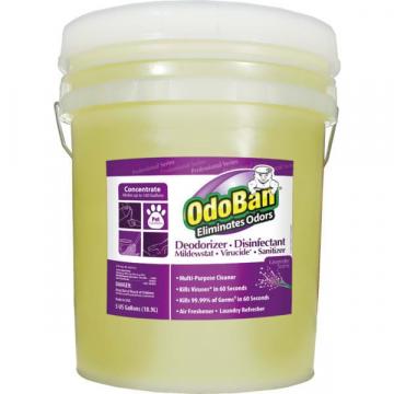 OdoBan Odor Eliminator And Disinfectant Concentrate, 5 Gallon, Lavender Scent