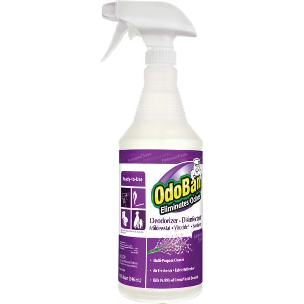 OdoBan Odor Eliminator/Disinfectant 32 Oz Spray, Lavender, Case Of 12