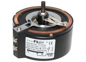 Filec Ring core variable isolating transformer, 230 V, 0.5 A, 0 µV