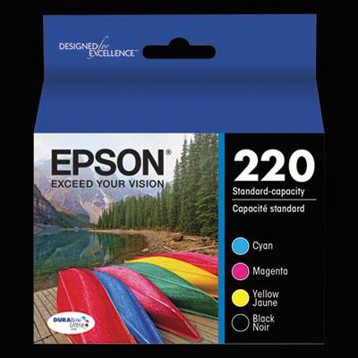 Epson T220120BCS Black; Cyan; Magenta; Yellow Ink Cartridge