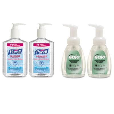 PURELL 9652SSECCT and GOJO Advanced Hand Sanitizer/Hand Soap Kit