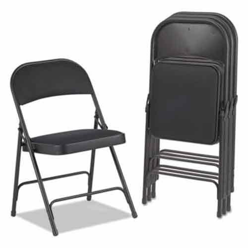 Alera FC97B Steel Folding Chair with Two-Brace Support