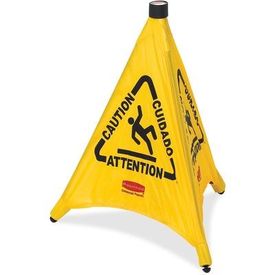 Rubbermaid 9S0000YWCT Multi-Lingual Caution Safety Cone