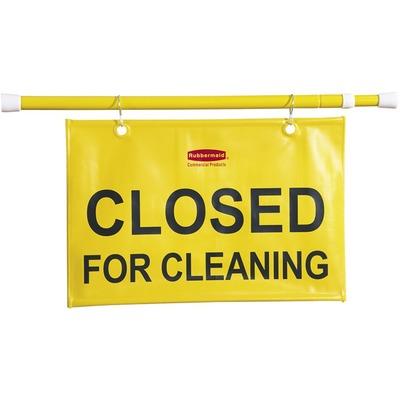 Rubbermaid 9S1500YWCT Closed For Cleaning Safety Sign