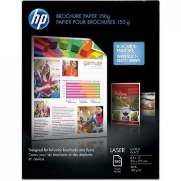HP Q6611ACT 40 lb Glossy Brochure Paper