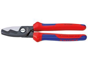 Knipex Cable Shears with twin cutting edge with multi-component grips 200 mm