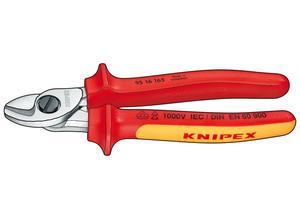 Knipex Cable Shears insulated with multi-component grips, VDE-tested 165 mm