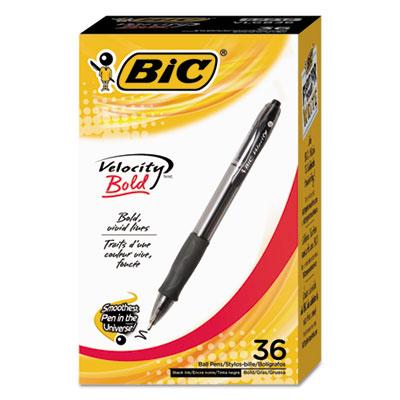 BIC VLGB361BK Retractable Bold Ballpoint Pens