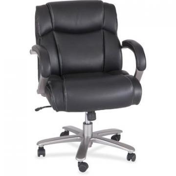 Safco 3504BL Big & Tall Leather Mid-Back Task Chair