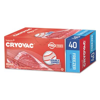 Diversey 100946913 Cryovac One Quart Freezer Bag Dual Zipper