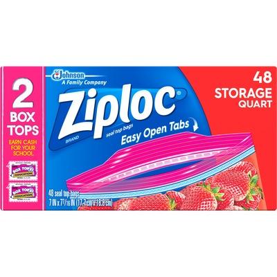 Ziploc 665015CT Double Zipper Quart Storage Bags