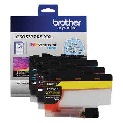 Brother LC30333PKS Cyan; Magenta; Yellow Ink Cartridge