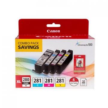 Canon CLI-281; PGI-280 XL Black; Cyan; Magenta; Yellow Ink Cartridge