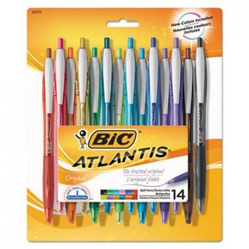 BIC VCGAP141AST Atlantis Retractable Ball Pens