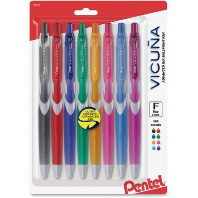 Pentel BX157BP8M Vicuna 0.7mm Retractable Ballpoint Pens