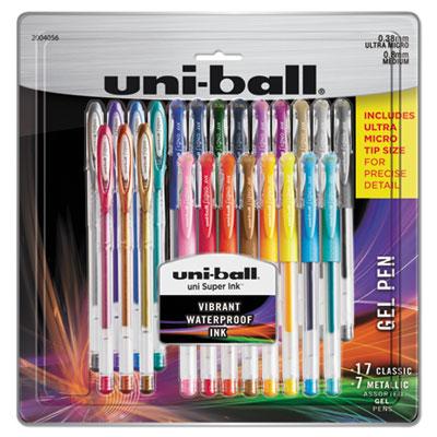 uni-ball 2004056 Gel Pens Ultra Micro & Medium Points