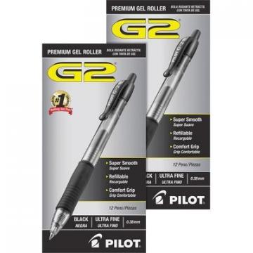Pilot G2 31277BD Ultra Fine Retractable Pens