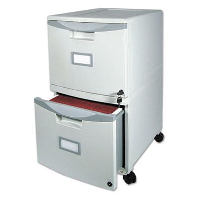 Storex 61310B01C Two-Drawer Mobile Filing Cabinet