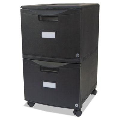 Storex 61312B01C Two-Drawer Mobile Filing Cabinet