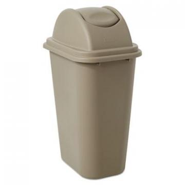 Rubbermaid 307120BEI Commercial Untouchable Swing Lid and Large Wastebasket Combo Pack