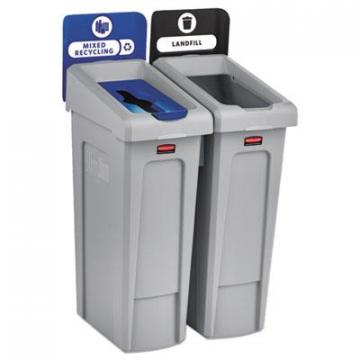 Rubbermaid 2007914 Commercial Slim Jim Recycling Station Kit