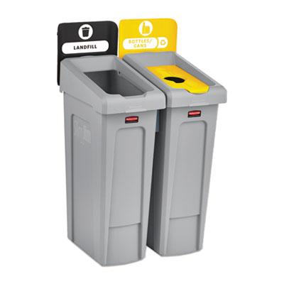 Rubbermaid 2007916 Commercial Slim Jim Recycling Station Kit