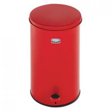 Rubbermaid ST35EGLRED Commercial Defenders Round Waste Receptacle