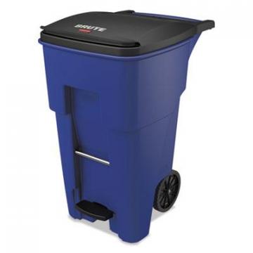Rubbermaid 1971970 65 Gallon BRUTE Step-On Rollout Container - Blue