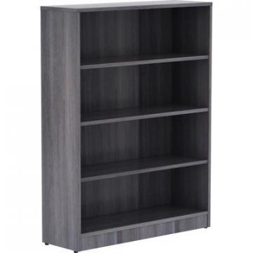 Lorell 69566 Weathered Charcoal Laminate Bookcase