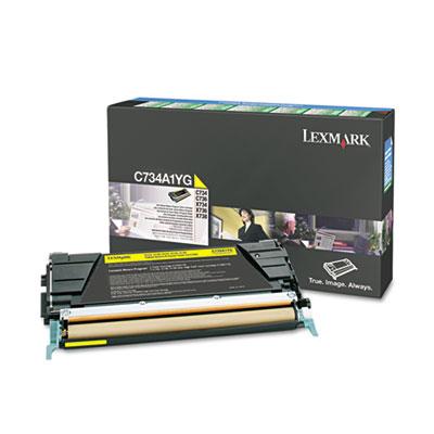 Lexmark C734A1YG Yellow Toner Cartridge