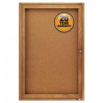 Quartet 363 Enclosed Indoor Cork Bulletin Board with Hinged Doors