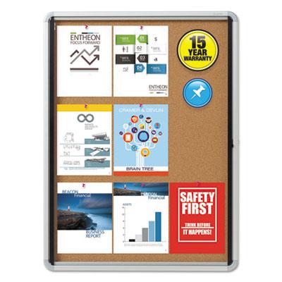 Quartet EIHC3930 Enclosed Indoor Cork Bulletin Board with Swing Door