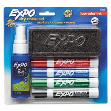 EXPO 80653 Low-Odor Dry Erase Marker Starter Set