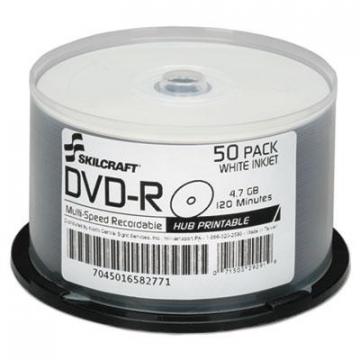 AbilityOne 6582771 SKILCRAFT Inkjet Printable DVD-R