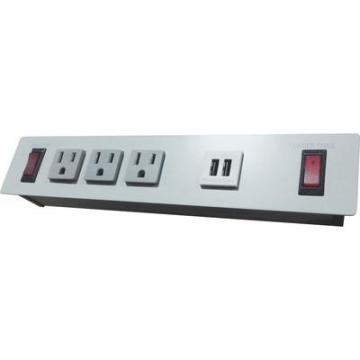 Lorell 99982 Sit-Stand Table Power Strip/Surge Protector