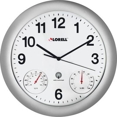 Lorell 61000 Analog Temperature/Humidity Wall Clock