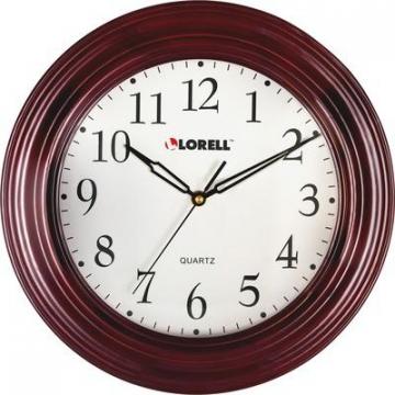 Lorell 60988 13-1/4" Woodgrain Wall Clock