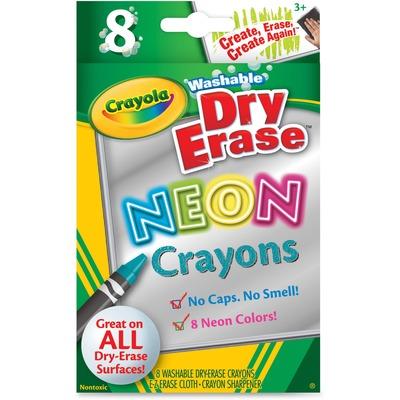 Crayola 988605 Washable DryErase Neon Crayons