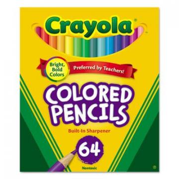 Crayola 683364 Short Colored Pencils Hinged Top Box