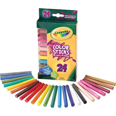 Crayola 682324 24 Color Sticks Woodless Colored Pencils