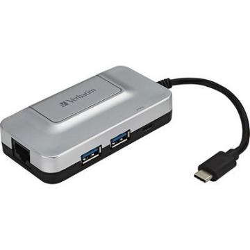 Verbatim 99354 USB-C 3-Port Hub with Gigabit Ethernet and Power Delivery