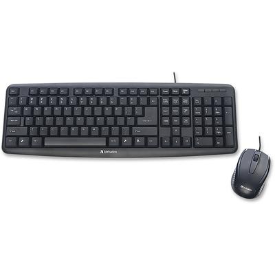 Verbatim 99202 Slimline Corded USB Keyboard and Mouse-Black