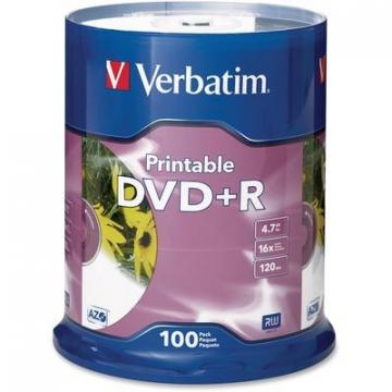 Verbatim 95145 White Inkjet Printable DVD+R