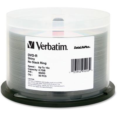 Verbatim 95203 DataPlus Shiny Silver DVD-R Spindle