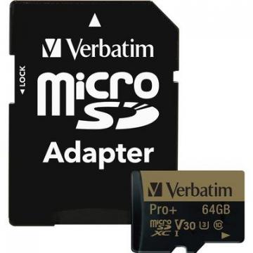 Verbatim 44034 64GB PRO Plus mircoSDXC Card