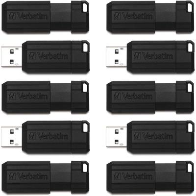 Verbatim 70062 32GB PinStripe USB Flash Drive - Business 10pk - Black