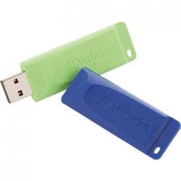 Verbatim 2-pack 16GB Store N Go USB Flash Drive Blue Green