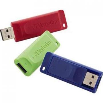 Verbatim 3-pack 16GB Store N Go USB Flash Drive Red Green Blue