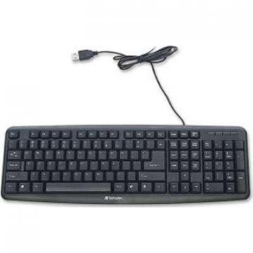 Verbatim Slimline Corded USB Keyboard Black