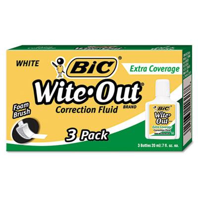 BIC WOFEC324 Wite-Out Brand Extra Coverage Correction Fluid